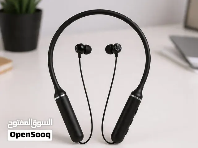 Bluetooth Neckband Wireless Headset - Black - AED 20