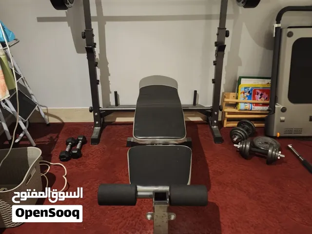 Complete Home Gym Set – Bench, Squat/Press Rack, Bars & Weight Plates