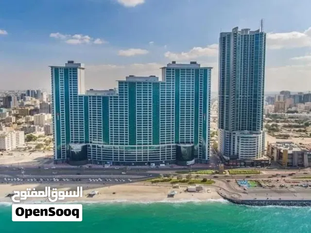 غرفتين وصاله _ اطلاله بحريه _ جيم _ مسبح _ باركين _ تكييف علي المالك _ ابراج الرذيدينس كورنيش عجمان