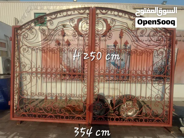 أبواب حديد مشغول جاهزة الصنع للفلل بأسعار منافسة Rought iron steel for villas with competitive price