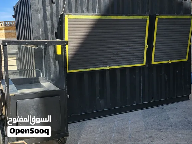 مشروع جاهز كونتينر مجهز بالكامل مع عرباية دراجة هوائية تصنيع اجنبي مجهزة بالكامل للبيع بسعر مغري جدا