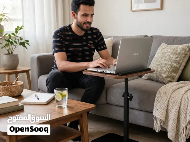 ميز تابلت و لابتوب ودراسة قابل تعديل ارتفاع 50-80 سم سطح خشب مائل مصد مانع انزلاق قاعدة مسطحة