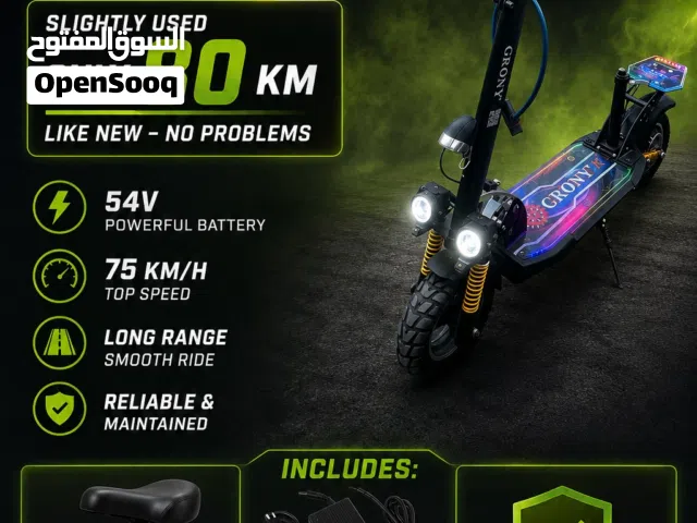 Crony scooter comes with chair barely used only 80 km perfect condition