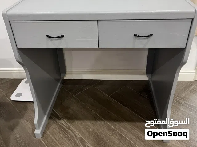 Grey Wooden Desk with 2 Drawers