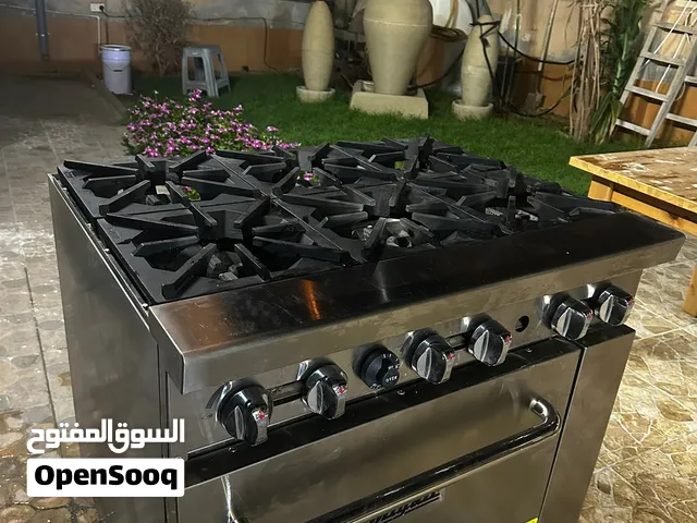 (Migali) Professional 6-Burner Commercial Gas Range with Oven for restaurants - Stainless Steel