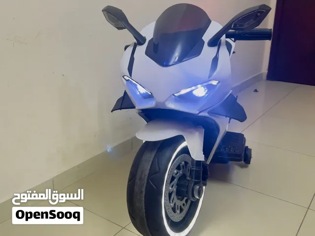 Kids Electric Ride-On Sports Bike White LED Lights Battery Powered Excellent Condition