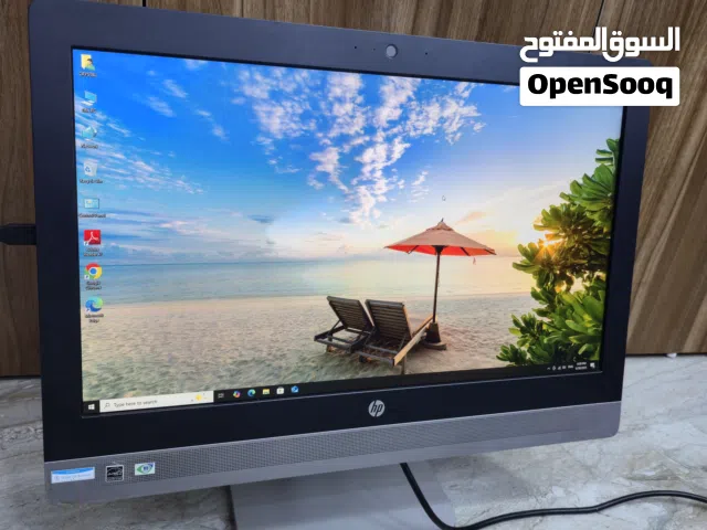 كمبيوتر اتش بي الكل في واحد شاشة مدمجة 22 انش، بمعالج سريع i5 من الجيل السادس ورام 8، جاهز للعمل