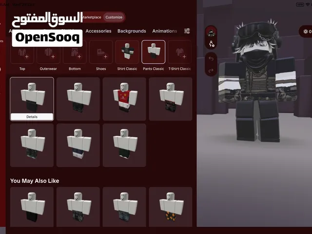 حساب روبلوكس مشحون فيه فيه سكنات و ملابس و ماب الكيبورد مشحون فيه السير الذهبي و السرعة