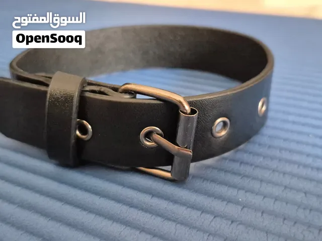 black belt styled collar choker punk emo alternative style leather (faux) with silver buckle