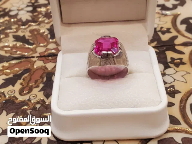 خاتم ياقوت طبيعي %