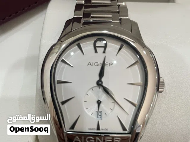 ساعة آغنر (AIGNER) رجالية أصلية - تصميم حدوة الحصان الأيقوني - بحالة الوكالة