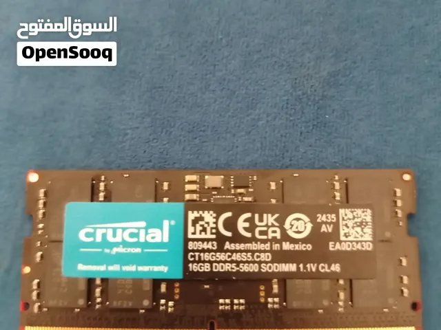 رامات لابتوب16 ddr 5 من شركه crucial