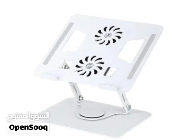 Aluminum Alloy Laptop Cooling Holder 360 Rotating Laptop Holder Rack With 2 FAN STAND MD