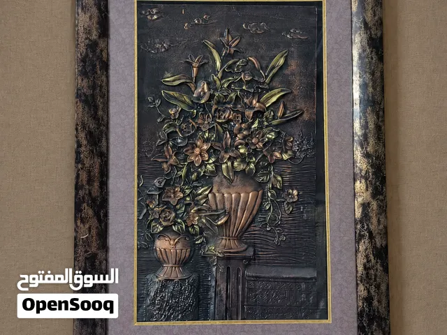 لوحتين ديكور كلاسيكية فخمة مجسمة بإطار ثقيل وقزاز