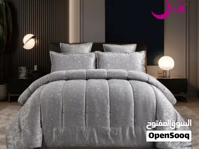 لحافات قطن ملكي عرايسي مطرز 6قطع يرقانات طراحات