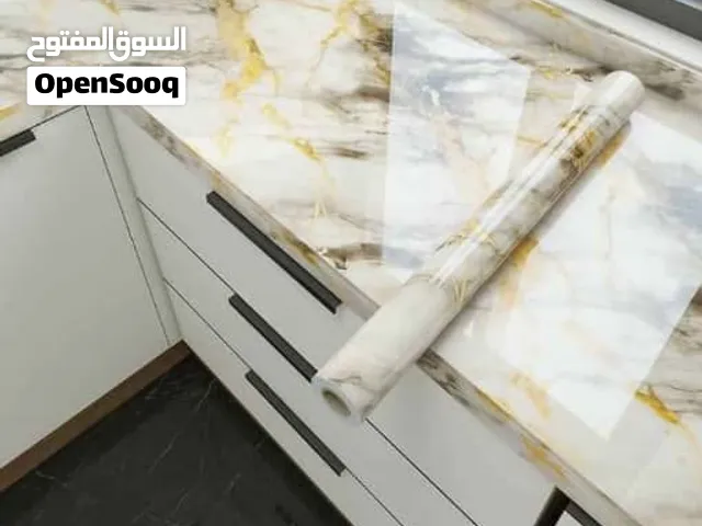 لاصق رخامي مقاوم للحرارة والماء للجدران والمطابخ - استيكر فخم وسهل التركيب