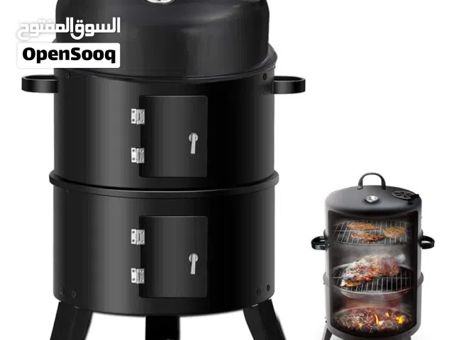 برميل الزرب والشوي المتنقّل سهل الحمل وبتصميم 3 طوابق، مصنوع من فولاذ مطلي وما بصدّى توصيل مجاني