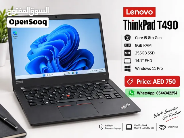 Lenovo ThinkPad T490 Core i5 8th Gen 8GB RAM 256GB SSD – AED 750