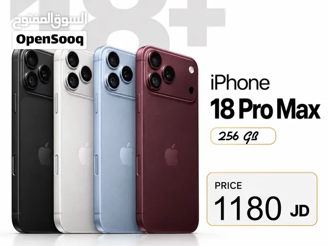 iPhone 18 pro max 256 GB new ايفون 18 برو ماكس 256 جيجا جديد مسكر بلكرتونه كفاله 3 سنوات سنه ابل 3