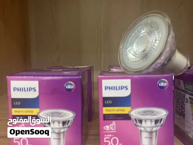 Philips LED Spotlight Bulbs GU10 4.6W (Warm White 3000K) - 50W  Equivalent  لمبات ليد فيليبس