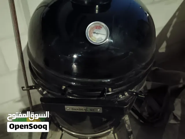 شواية ومدخنة فحم سيراميك كامادو أصلية Gardenline مع حجر بيتزا وغطاء حماية