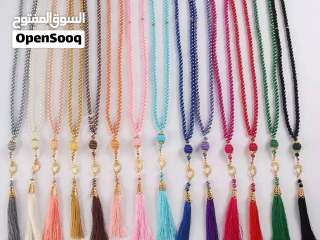 مسابح الستاتي (اللؤلؤية والزجاجية) بتصاميم أنيقة وألوان متنوعة سبحة خواتم تسبيح عداد الكتروني سبح
