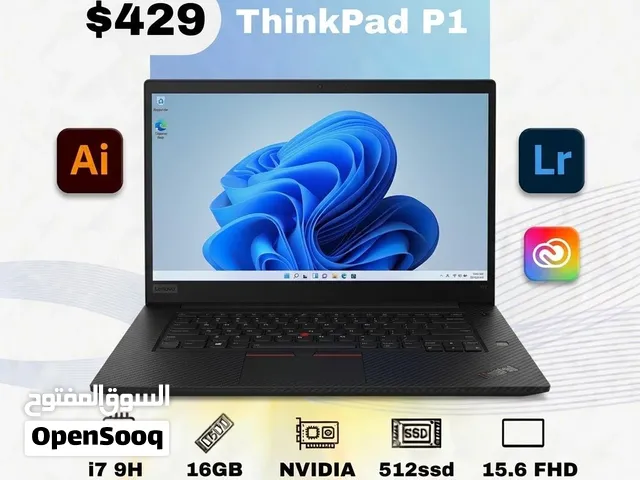 عررطه للبيع انحف لابتوب ورك ستيشن من Lenovo لابتوب Lenovo ThinkPad P1 بمعالج i7 9H و NVIDIA 4GB
