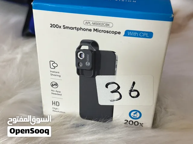200x Smartphone Microscope عدسة تكبير 200 مزود بمصباح وحقيبة خاصة بالعدسة وشاحن تايب سي