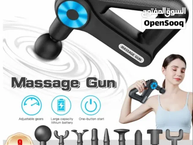 فرد المساج شحن 9 رؤوس مسدس مساج 9 سرعات جهاز التدليك العضلات و الجسم رجاج مساج