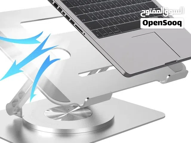 ستاند Laptop مناسب لجميع الأجهزة يتيح الحركة 360 درجة وبعدة درجات للميلان