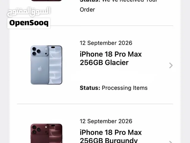 iPhone 18 Pro Max 256GB And 512 GB