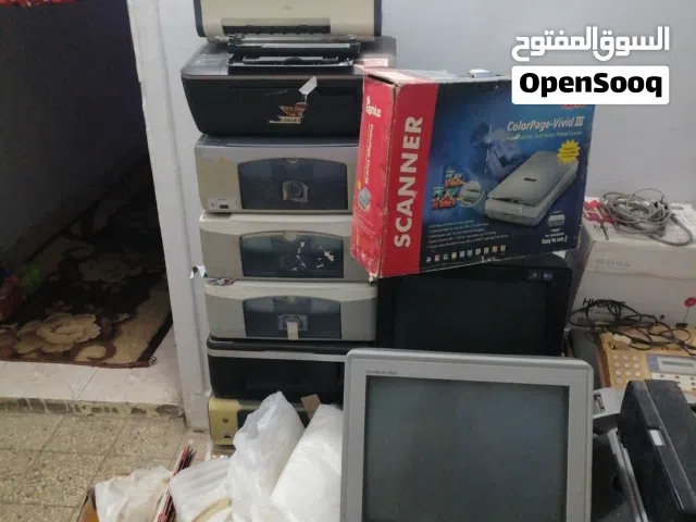 طابعات عادية وملونة وشاشات حاسوب للبيع او للبدل