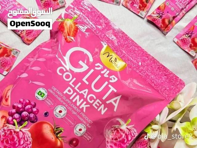 Manee Gluta Collagen Pink مكمل غذائي تايلندي، والظاهر على العبوة أنه يجمع الغلوتاثيون + كولاجين