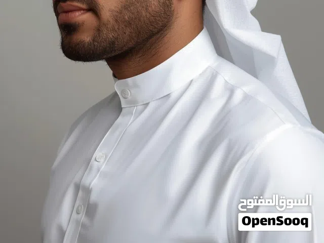 تفصيل دشداشة رجالية كويتية حسب الطلب – خياطة ممتازة ومقاس مضبوط