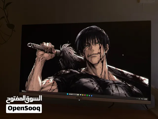 شاشة اوليد لون ابيض من msi مع اغراضها وكل شي، استخدام 3 ايام