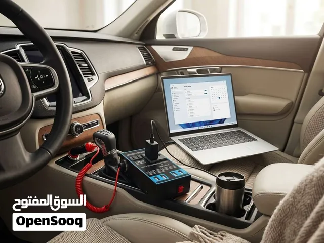 محول وانفيرتر طاقة سيارة متعدد الوظائف بقدرة تصل إلى 1500W - مزود بقابس كهرباء ثلاثي منزلي، 4 منافذ