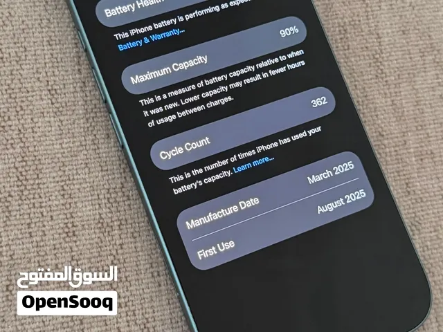ابل ايفون 16 باللون التركواز iPhone 16 teal 128GB