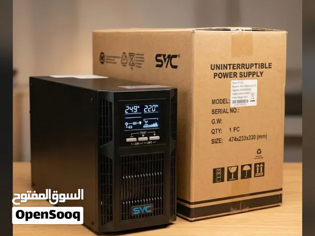 SVC PT-2KS (Online UPS):موديل 2000VA/2000W: قدرته 4)48VDC:فولتيه البطارقه الداخليه مستخدم شهر واحد