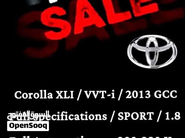 Corolla 2013 GCC 1.8 Single Owner