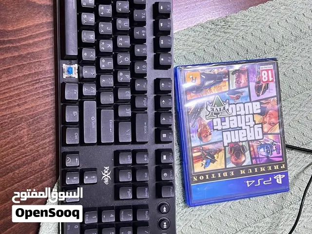 Keyboard سويتش ازرق نوع فوكس راي مع ماوس جيمنج او على150 او سيدي جتا5 على40 بليستيشن 4
