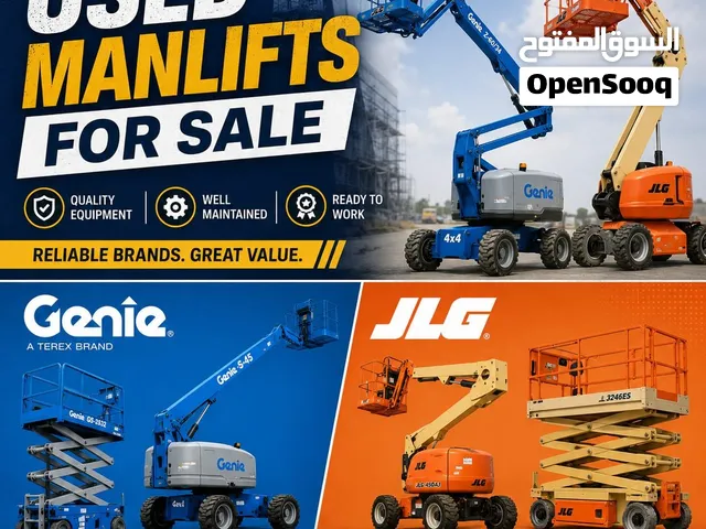 Used Manlifts (Genie and JLG), All of them are good working condition,