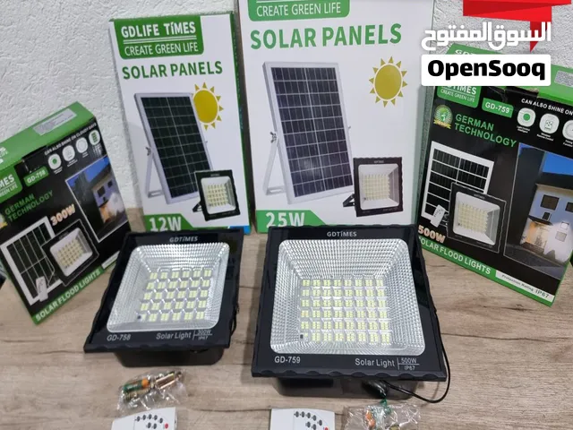 كشاف طاقة شمسية 500 واط GDTIMES GD-759 ضد الماء IP67 مع ريموت كنترول - صنعاء - اليمن