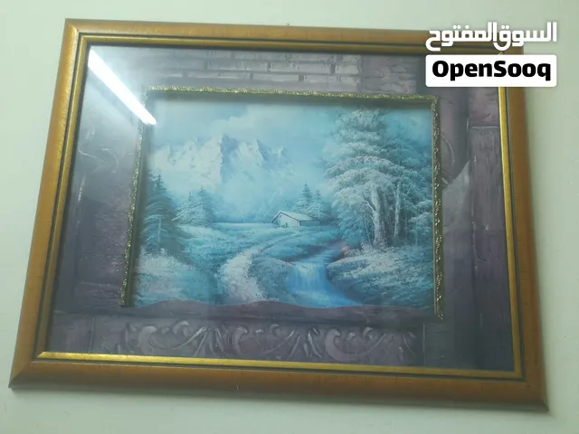 منظر جبلي شتوي مع شلال»