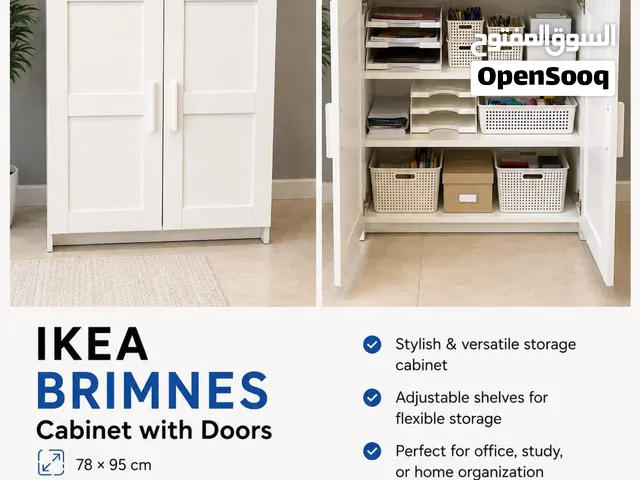IKEA BRIMNES Cabinet with Doors – White – AED 300