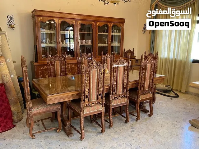 غرفة سفرة فاخرة من خشب الزان الطبيعي