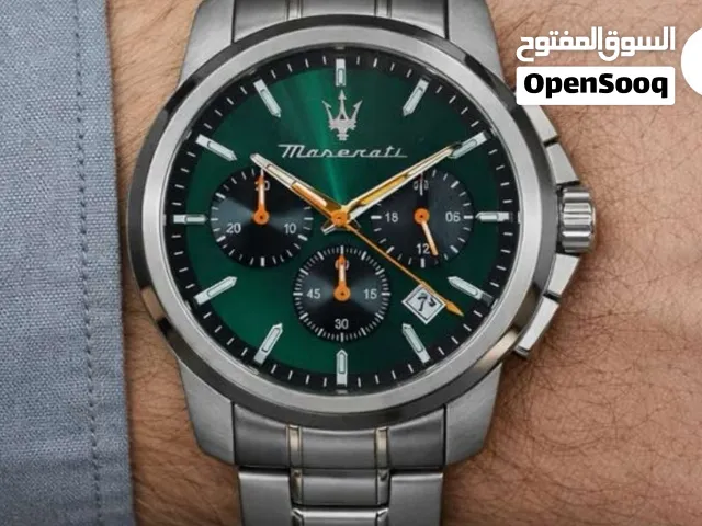 ساعه مازيراتي جديده لم تستعمل بالعلبة و الضمان