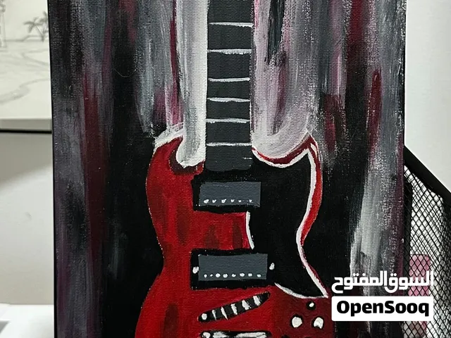 لوحة فنية مرسومة يدويا - Guitar in a dream
