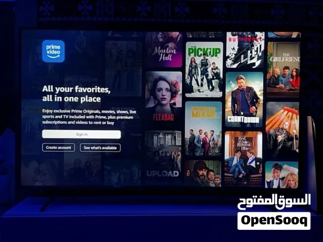 شاشة TCL حجم 55انش  فل موصفات متوفر منها  اكتر من قطعة بحالة شبه ممتازة
