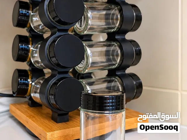 MOVING SALE – AVAILABLE FOR 2 WEEKS ONLY Rotating Spice Rack with Glass Jars