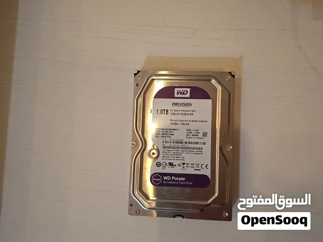 للبيع: هارد ديسك WD Purple سعة 1 تيرابايت (صحة 100% بحالة الممتاز)